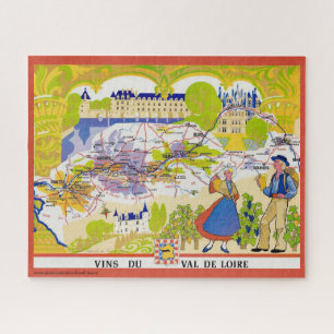 Loire Valley 16x20 Wine Map Puzzle