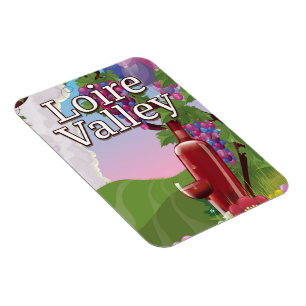 loire valley wine travel poster magnet