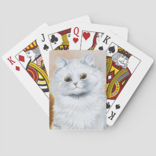 Lois Wain White Cat Portrait Playing Cards