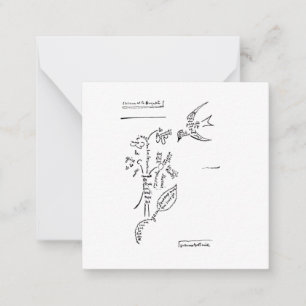 L'oiseau et le bouquet, by Apollinaire  Card