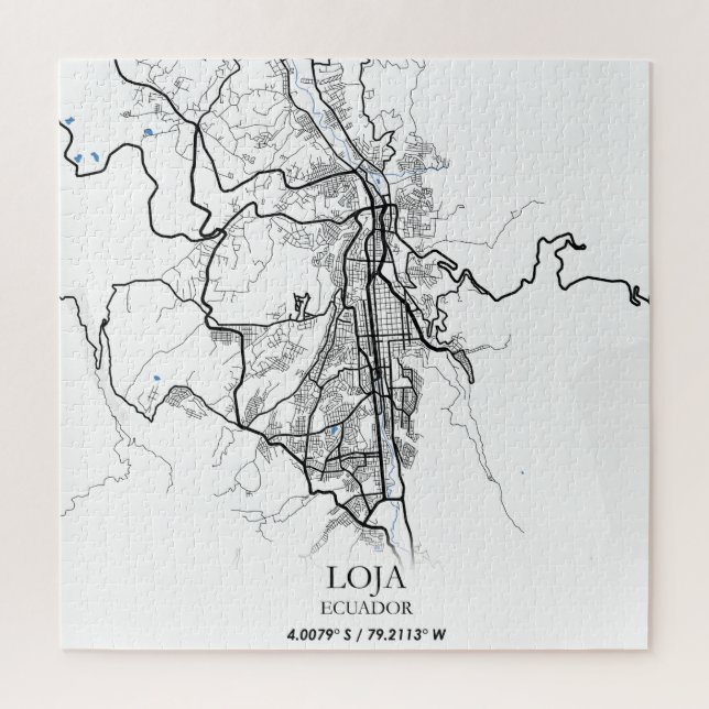 Loja Ecuador South America Travel World City Map Jigsaw Puzzle (Vertical)
