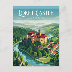 Loket Castle Czech Republic Postcard