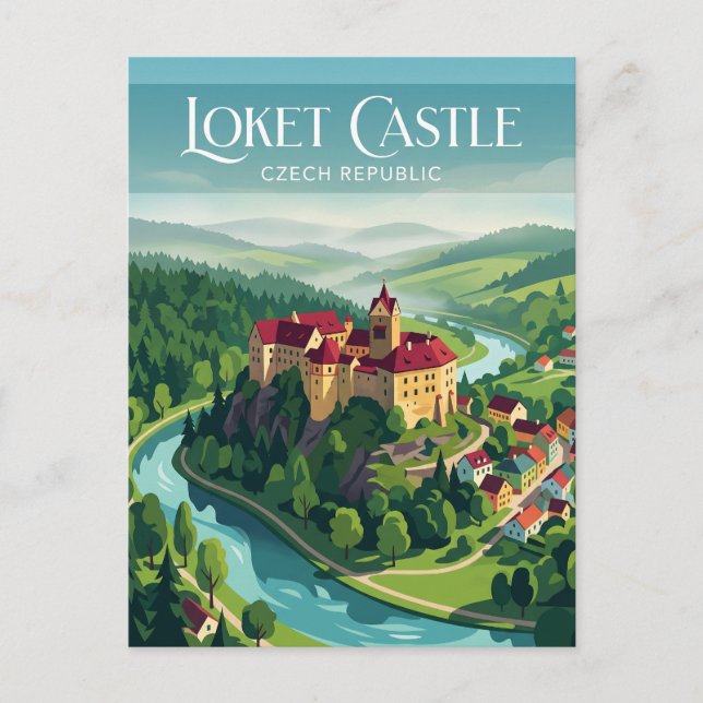 Loket Castle Czech Republic Postcard (Front)