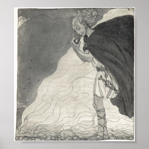 Loki Finds Gullveig's Heart - John Bauer Poster