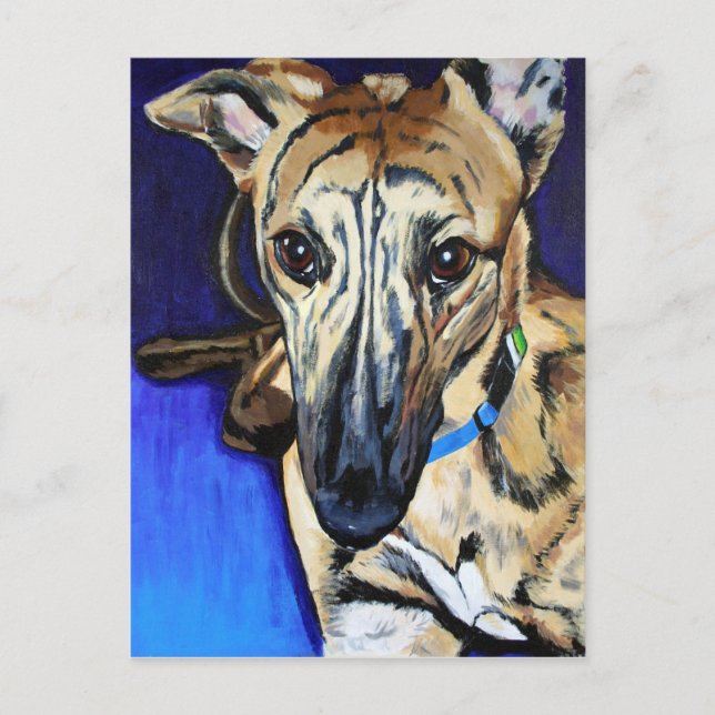 Loki - Lurcher dog Postcard (Front)