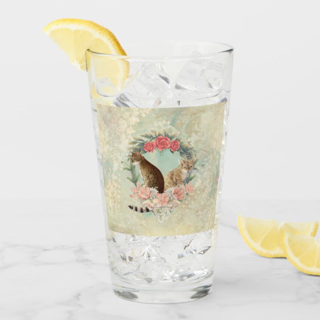 Loki's Buddies: Mika and Chidori Bengal Cats Glass (Front Ice)