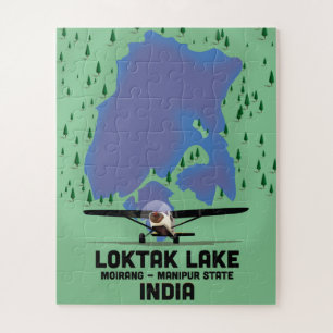 Loktak Lake Manipur state, India map Jigsaw Puzzle