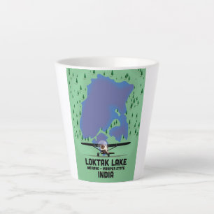 Loktak Lake Manipur state, India map Latte Mug