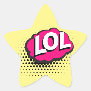 lol-acronym-laugh-out-loud-laughing star sticker