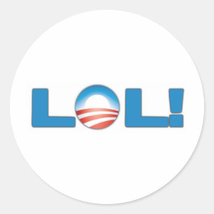 LOL Anti Obama Classic Round Sticker