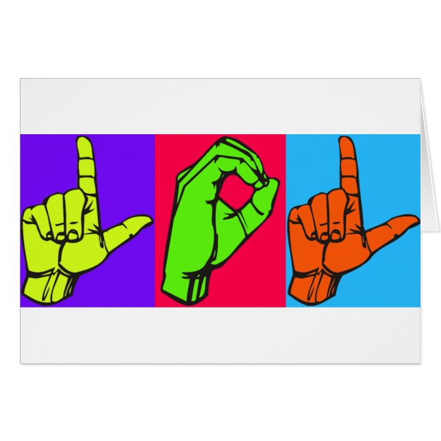 LOL ASL Sign Language Design #2 (Front Horizontal)