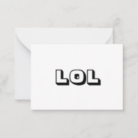 LOL black white bold typography modern fun