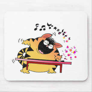 LOL Cats Fat Cat Musician Mouse Pad