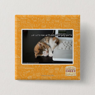 Lol cats with USB 15 Cm Square Badge