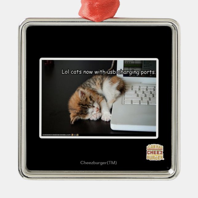 Lol cats with USB Metal Tree Decoration (Front)