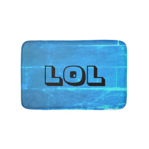 LOL Electric Blue and Black Bath Mat