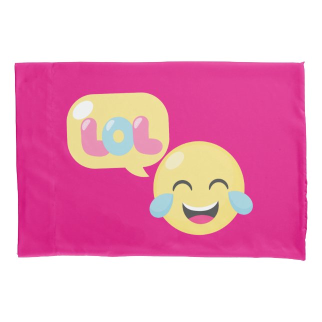 LOL Emoji Bubble Pillowcase (Front)