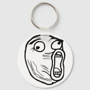 lol face meme humour rofl omg omfg key ring
