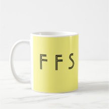 "LOL" "FFS" minimalist yellow black funny/mad