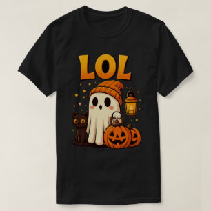 LOL Ghost Halloween T-Shirt   Cute Spooky Pumpkin 