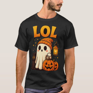 LOL Ghost Halloween T-Shirt | Cute Spooky Pumpkin