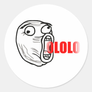 LOL Guy Classic Round Sticker