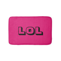 "LOL" Laugh Out Loud Cute & Funny Bath Mat