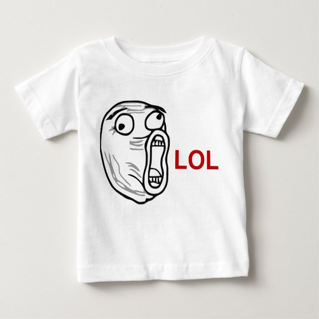 LOL Laugh Out Loud Rage Face Meme Baby T-Shirt (Front)