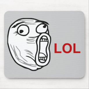 LOL Laugh Out Loud Rage Face Meme Mouse Pad