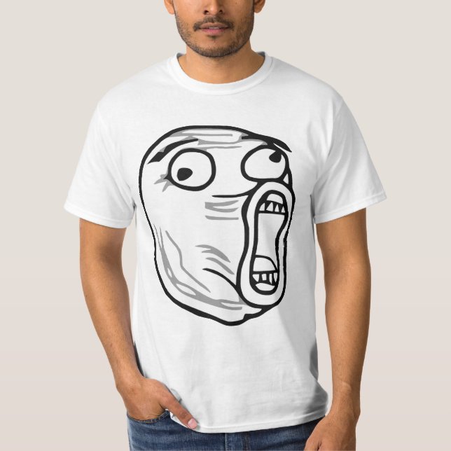 LOL Laugh Out Loud Rage Face Meme T-Shirt (Front)