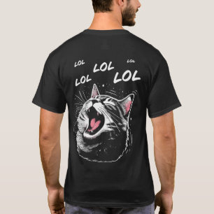LOL Laughing Cat Front & Back T-Shirt