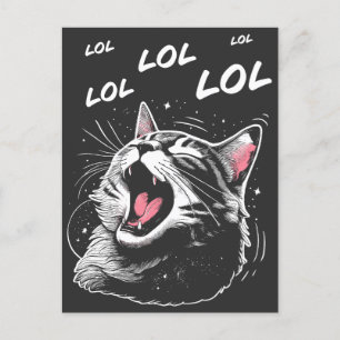 LOL Laughing Cat Holiday Postcard