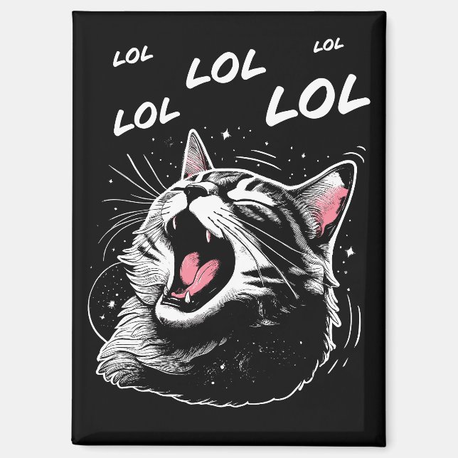 LOL Laughing Cat Magnet (Front)