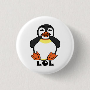 LOL Laughing penguin 3 Cm Round Badge