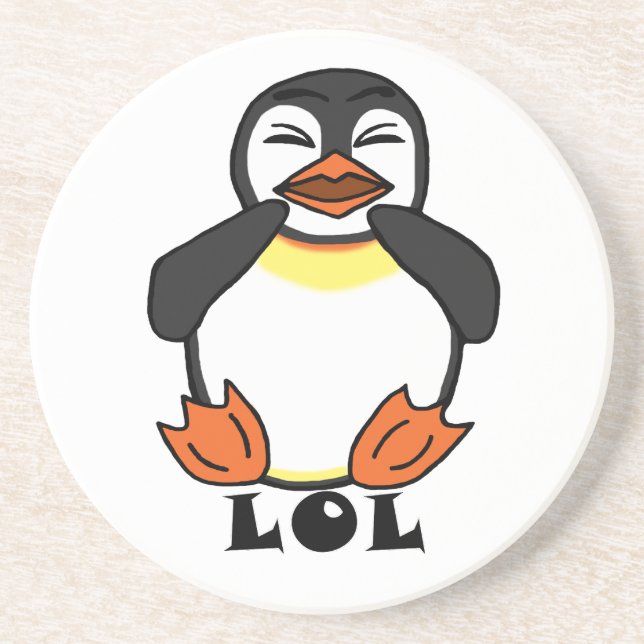 LOL Laughing penguin Coaster (Front)