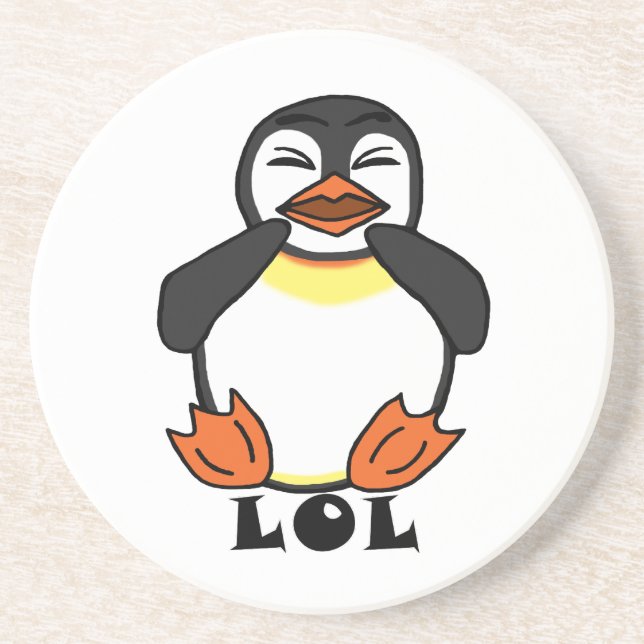 LOL Laughing penguin Coaster (Front)