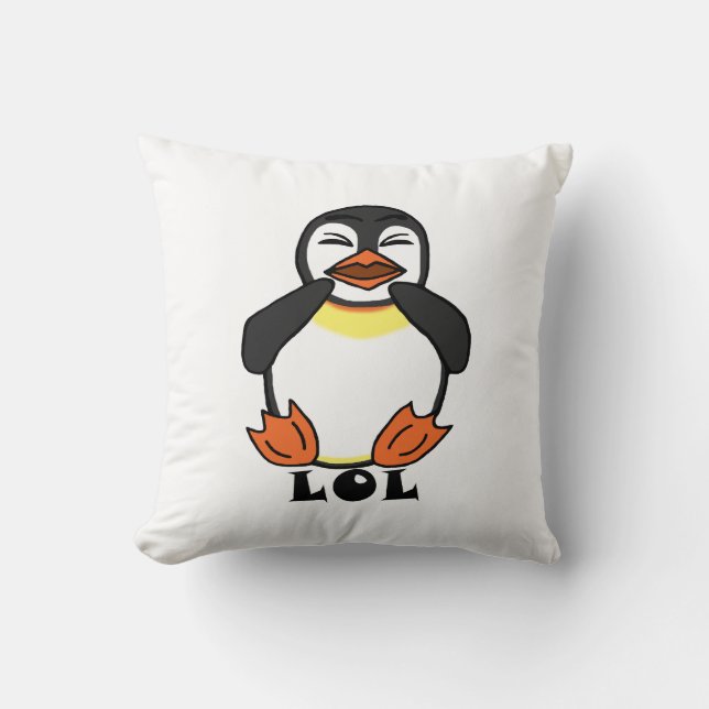 LOL Laughing penguin Cushion (Front)