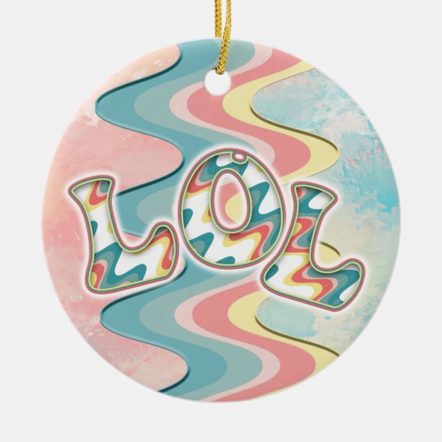 lol ~ light waves   ceramic ornament (Front)