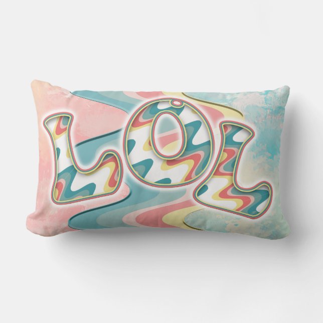 lol ~ light waves   lumbar cushion (Front)