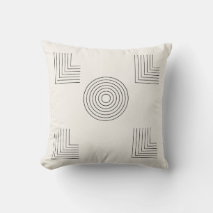 LOL Monochrome Throw Pillow – Minimalist Funny Aes