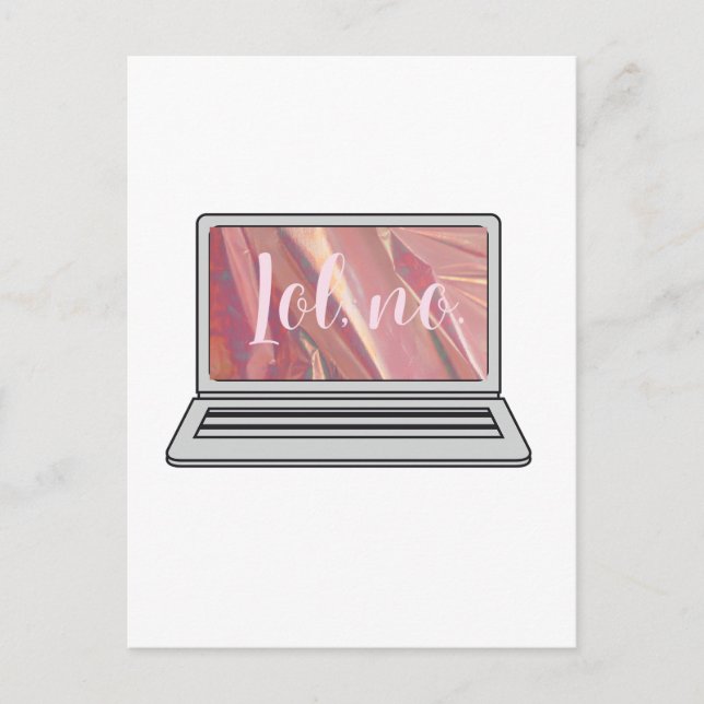 Lol, No Holographic Design Postcard (Front)
