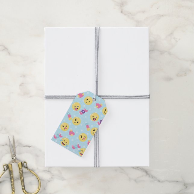 LOL OMG Emoji Pattern Gift Tags (With Twine)