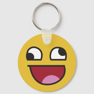 lol. wonky eyes emoji key ring