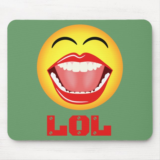 LOL Yellow Face Fun Mousepad Mousemat (Front)