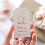 LOLA 16th Birthday Party Favour Tag<br><div class="desc">The Lola collection exudes modern elegance with its sleek lines and contemporary typography. Its feminine undertones are beautifully balanced with a bold statement,  making it an ideal choice for the vivacious and modern bride.</div>