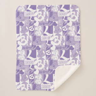 Lola '96 Grid Pattern Sherpa Blanket