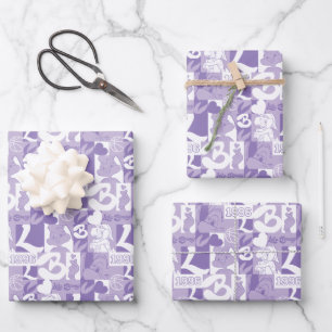 Lola '96 Grid Pattern Wrapping Paper Sheet