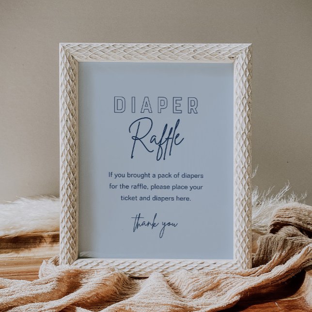 LOLA Blue Diaper Raffle Baby Shower Game Poster (Creator Uploaded)
