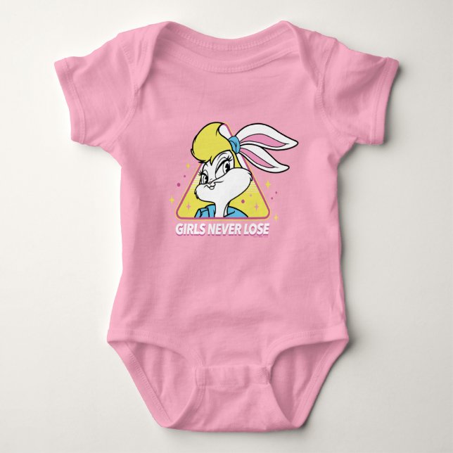 Lola Bunny Girls Never Lose Baby Bodysuit (Front)