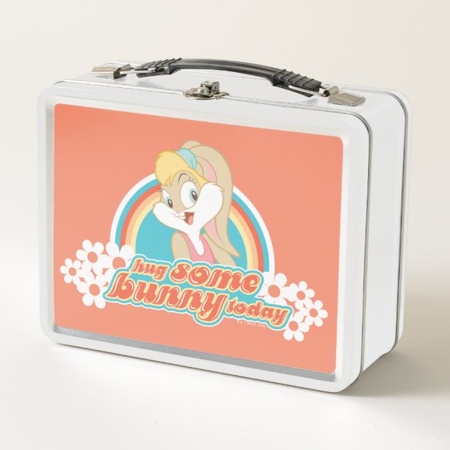 Lola Bunny Hug Some Bunny Today Metal Lunch Box (Front)